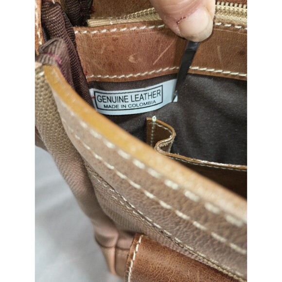 Querro Premium Aged Leather Messenger Bag Quiet Luxury Travel Work School 8 Pock - Picture 8 of 11